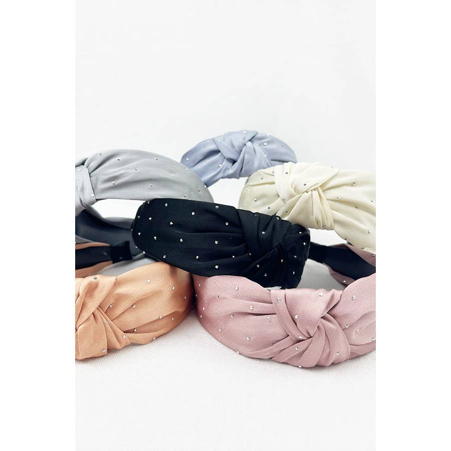 Studded Soft Tone Twisted Headband