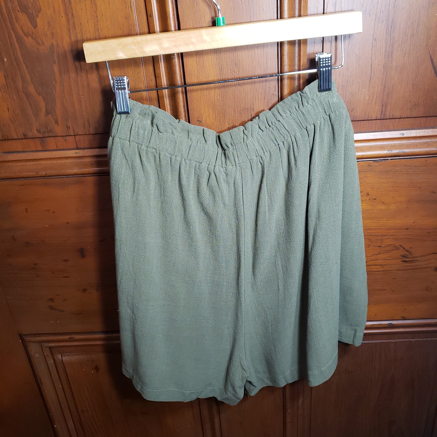CALLIE'S CURVY OLIVE SHORTS