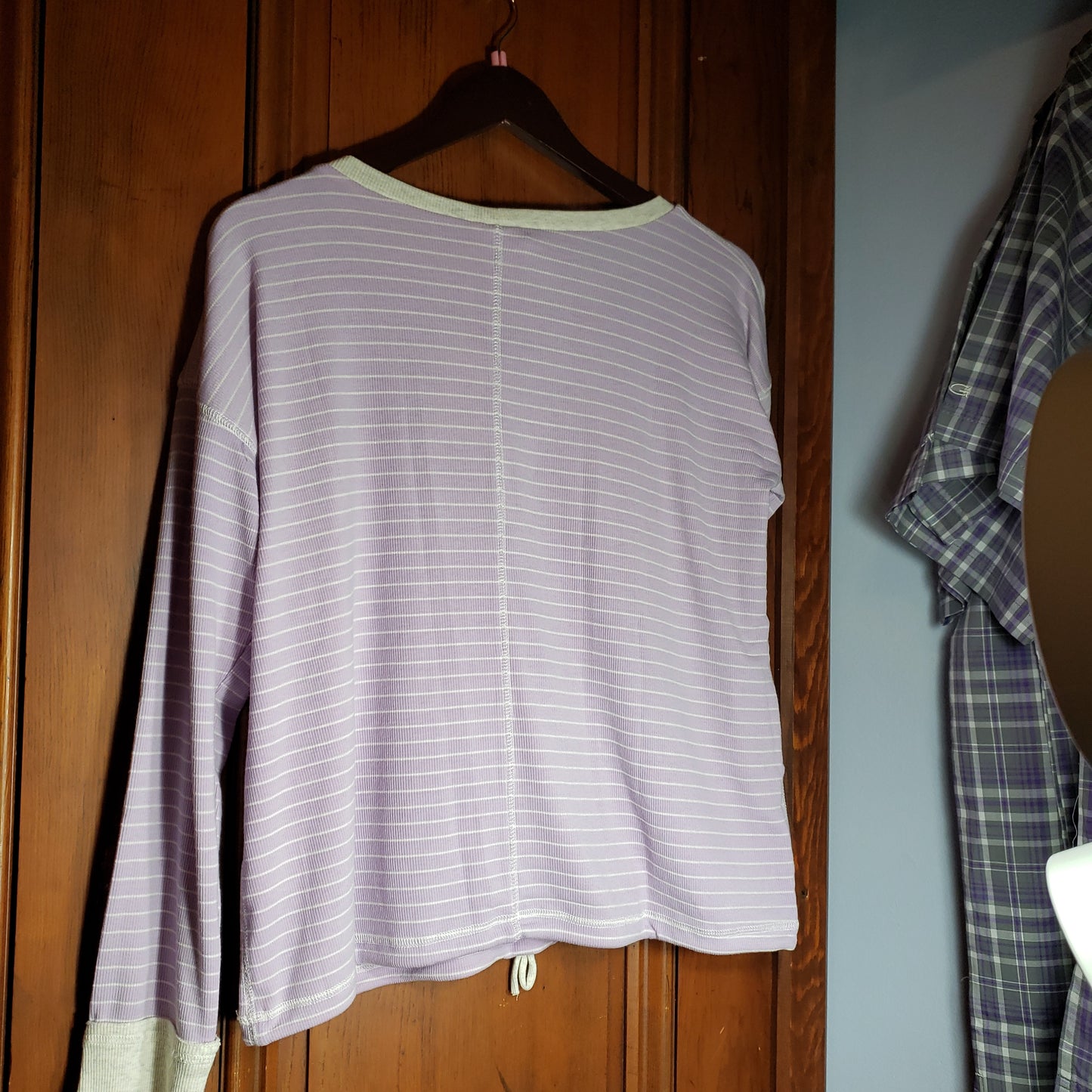 HALLIE'S PURPLE STRIPE LS TOP