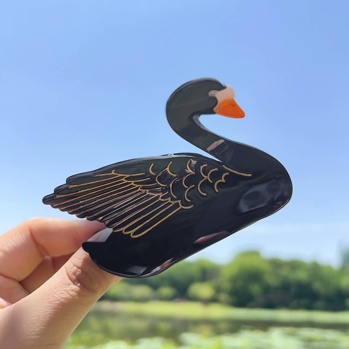 SWAN HAIR CLIP