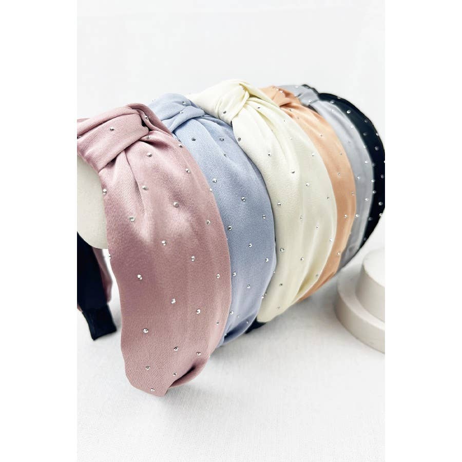 Studded Soft Tone Twisted Headband
