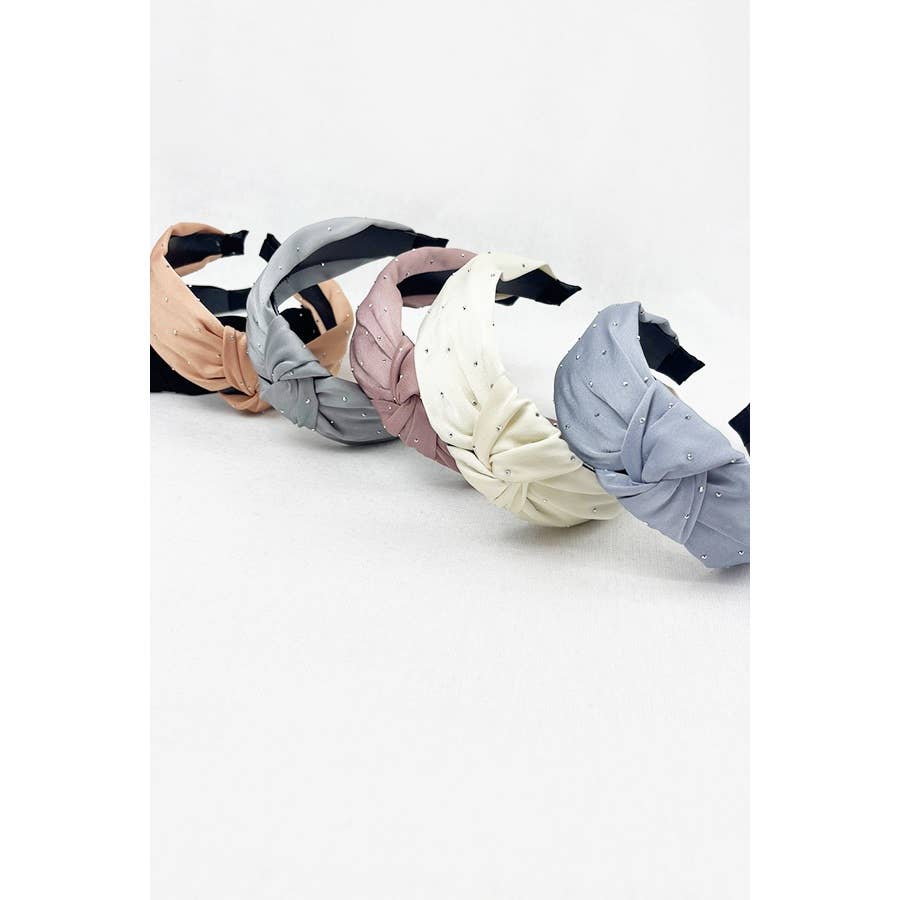 Studded Soft Tone Twisted Headband