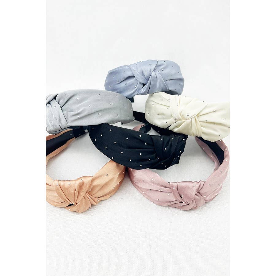 Studded Soft Tone Twisted Headband
