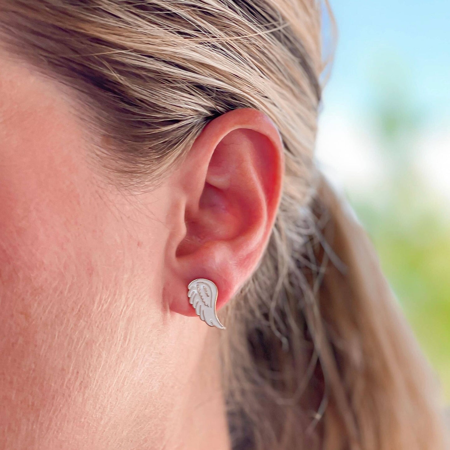 Angel Wing Stud Earrings
