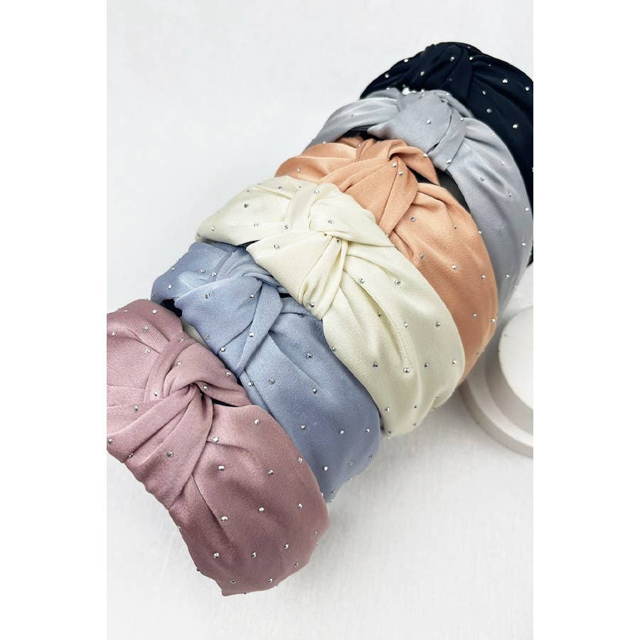 Studded Soft Tone Twisted Headband