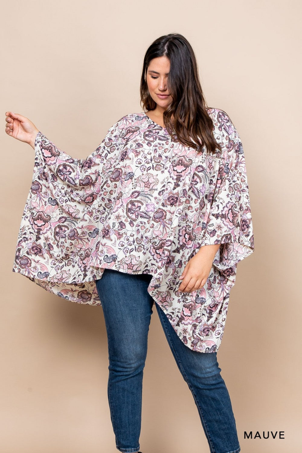 CALLIE'S CURVY MAUVE TOP
