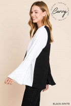 CALLIE CURVY B&W TOP