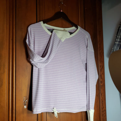 HALLIE'S PURPLE STRIPE LS TOP