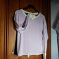HALLIE'S PURPLE STRIPE LS TOP