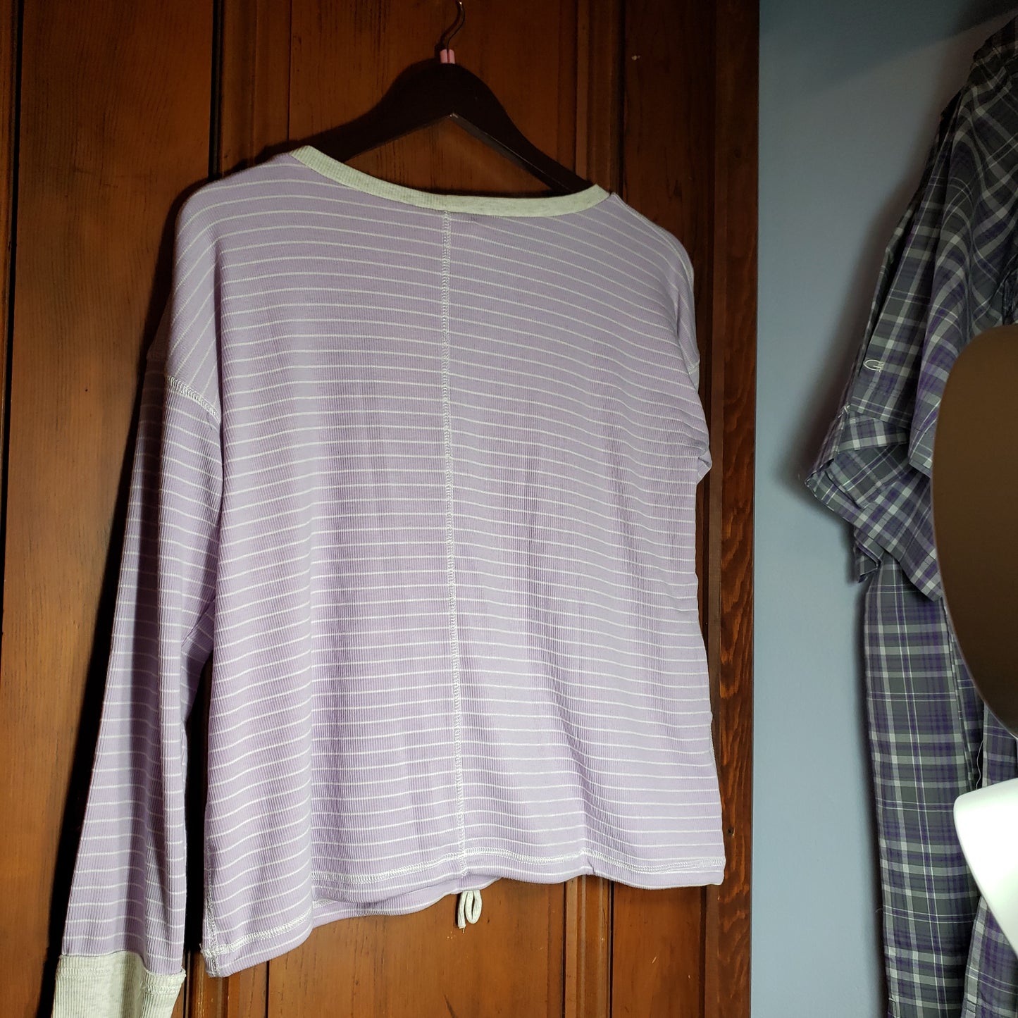 HALLIE'S PURPLE STRIPE LS TOP