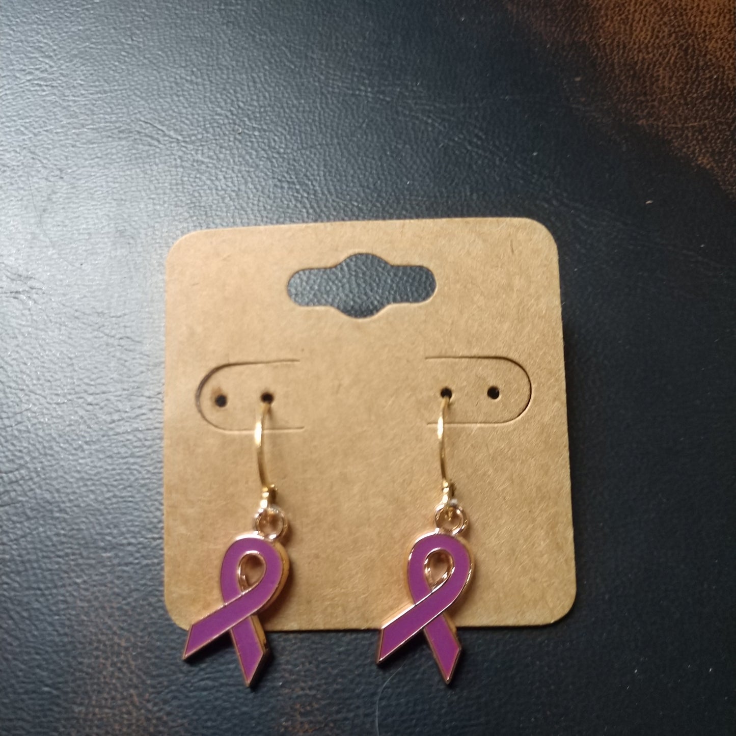 EARRING CANCER RIBBON