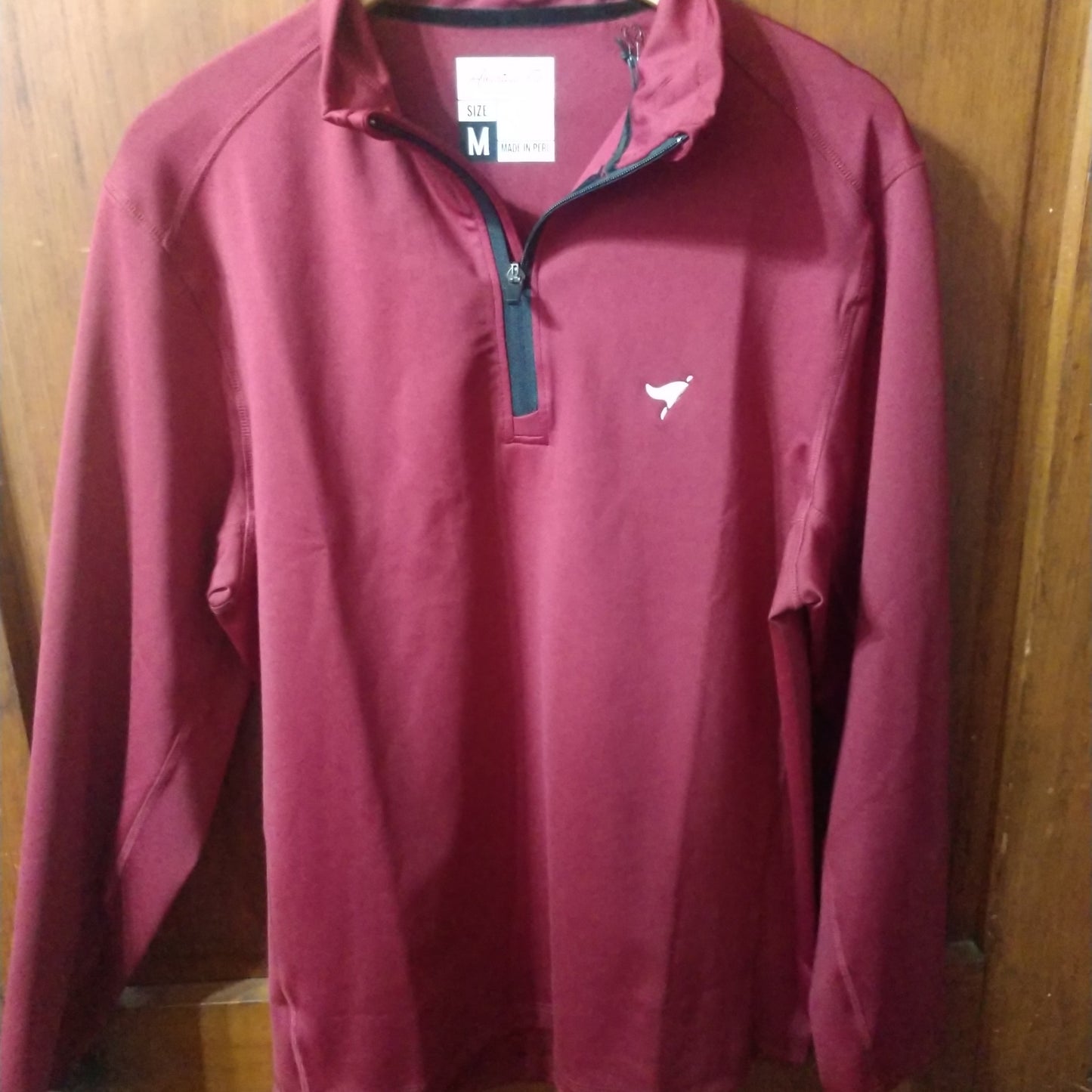 MEN'S QTR ZIP GARNET