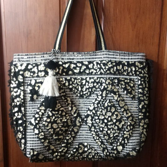 MAGGIE’S METALLIC COTTON BAG