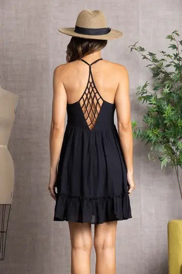 BLACK MINI SUNDRESS