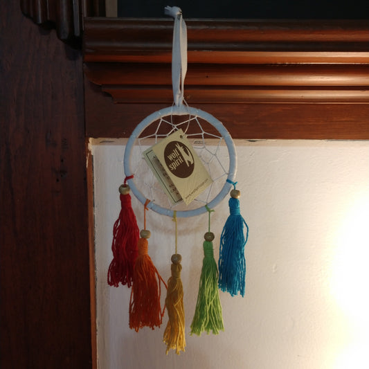 WHITE SUEDE DREAMCATCHER