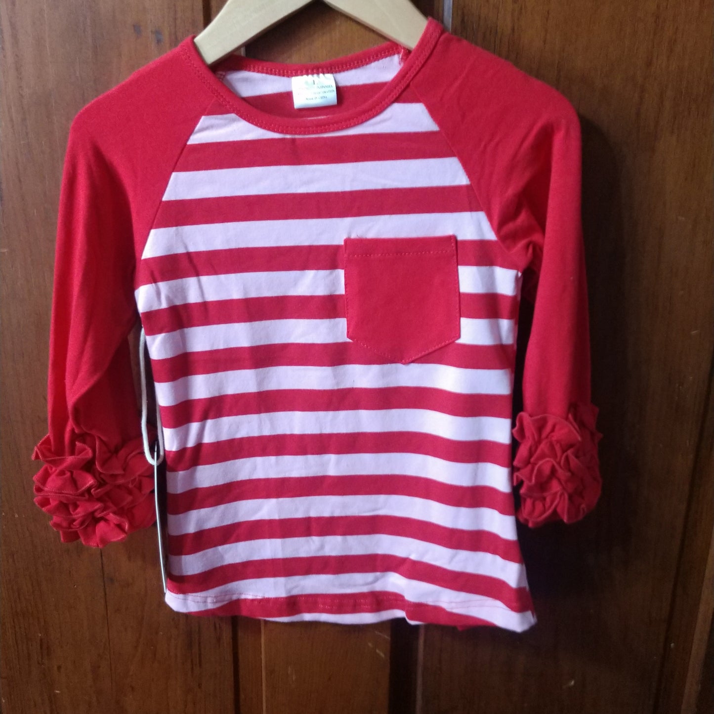 KID’S STRIPED RAGLAND TOP