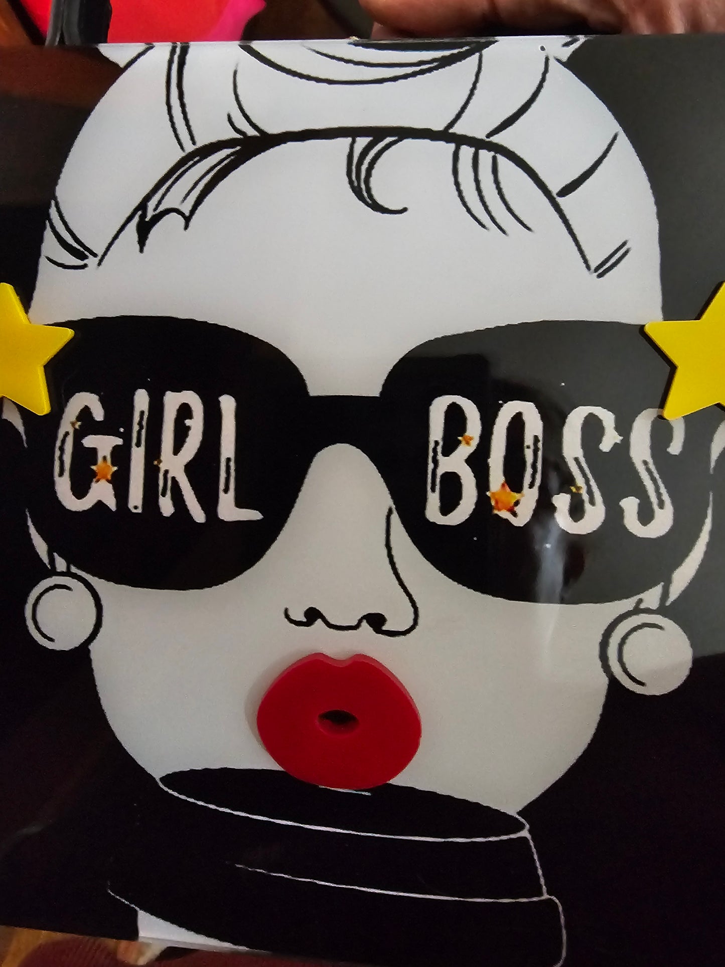 BOSS GIRL Acrylic box clutch bag