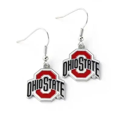 Ohio State Buckeyes Logo Dangle Earrings