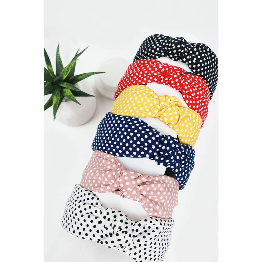 Polka Dot Knotted Headband