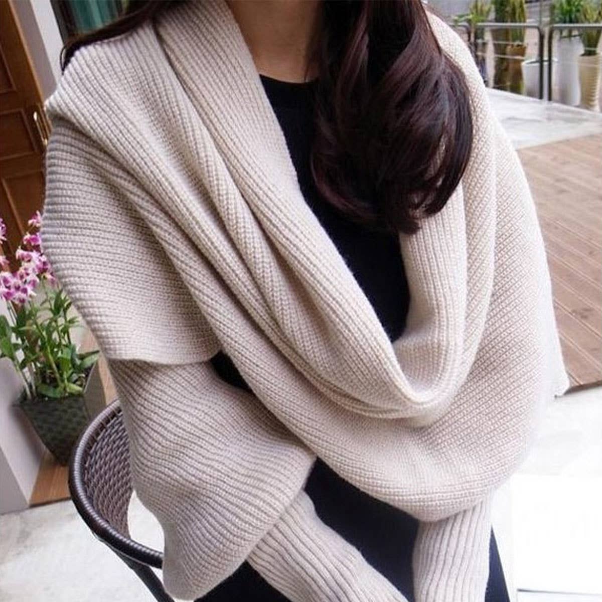 SHAWL W/ SLEEVES