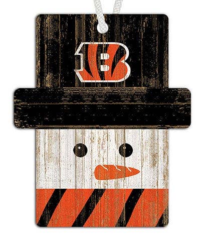 Cincinnati Bengals Snowman Ornament