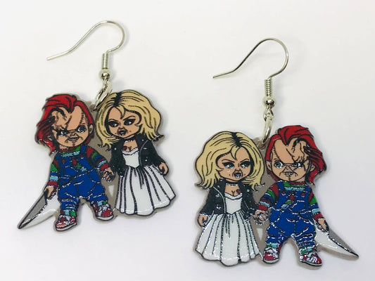 Acrylic Horror Couple Earrings