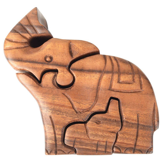 Elephant And Baby Puzzle Box