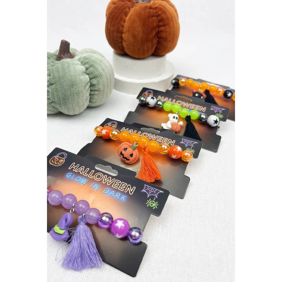 Glow Halloween Charm Bracelet