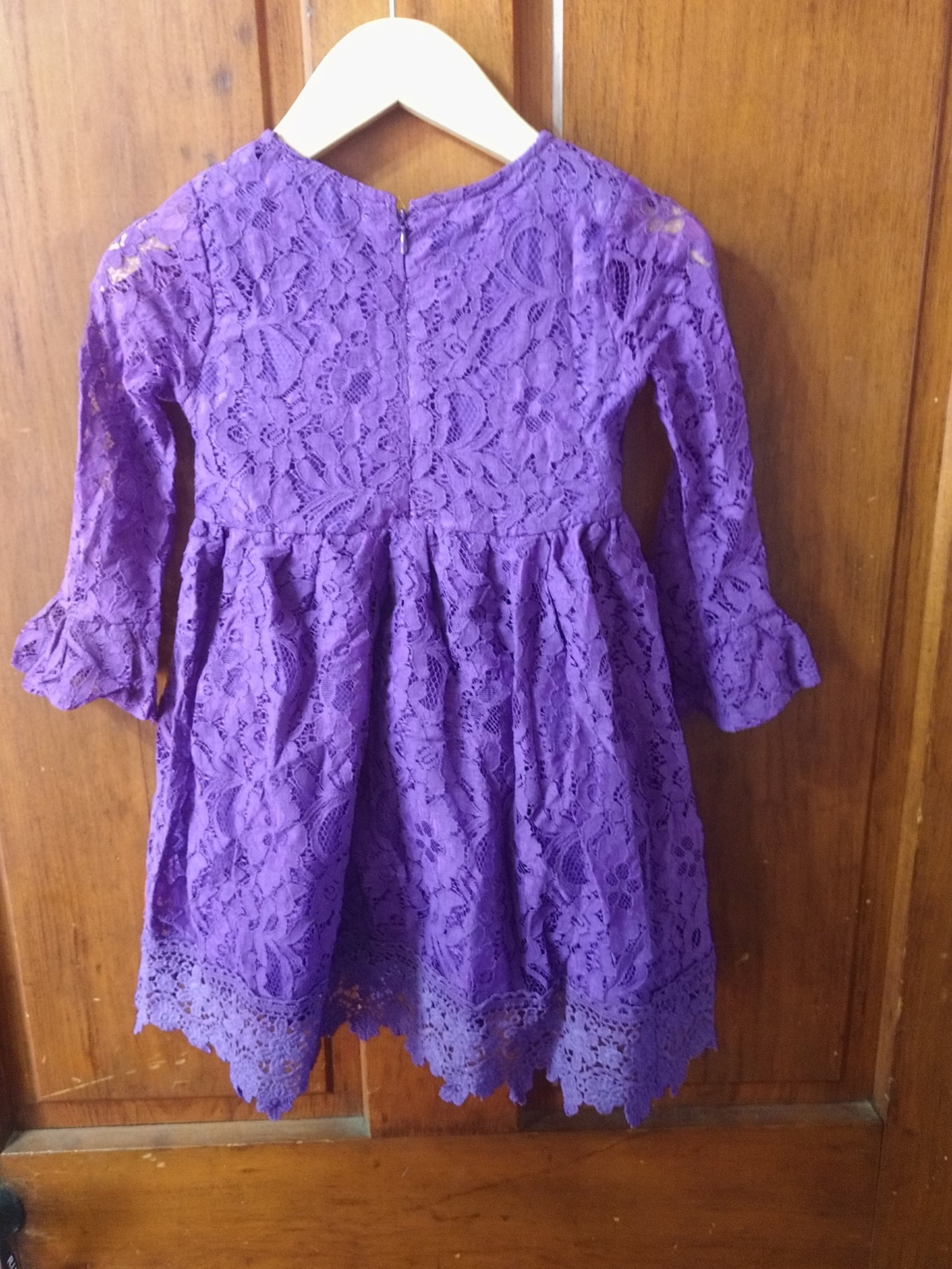 KIDS PURPLE LACE DRESS