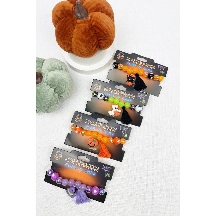 Glow Halloween Charm Bracelet