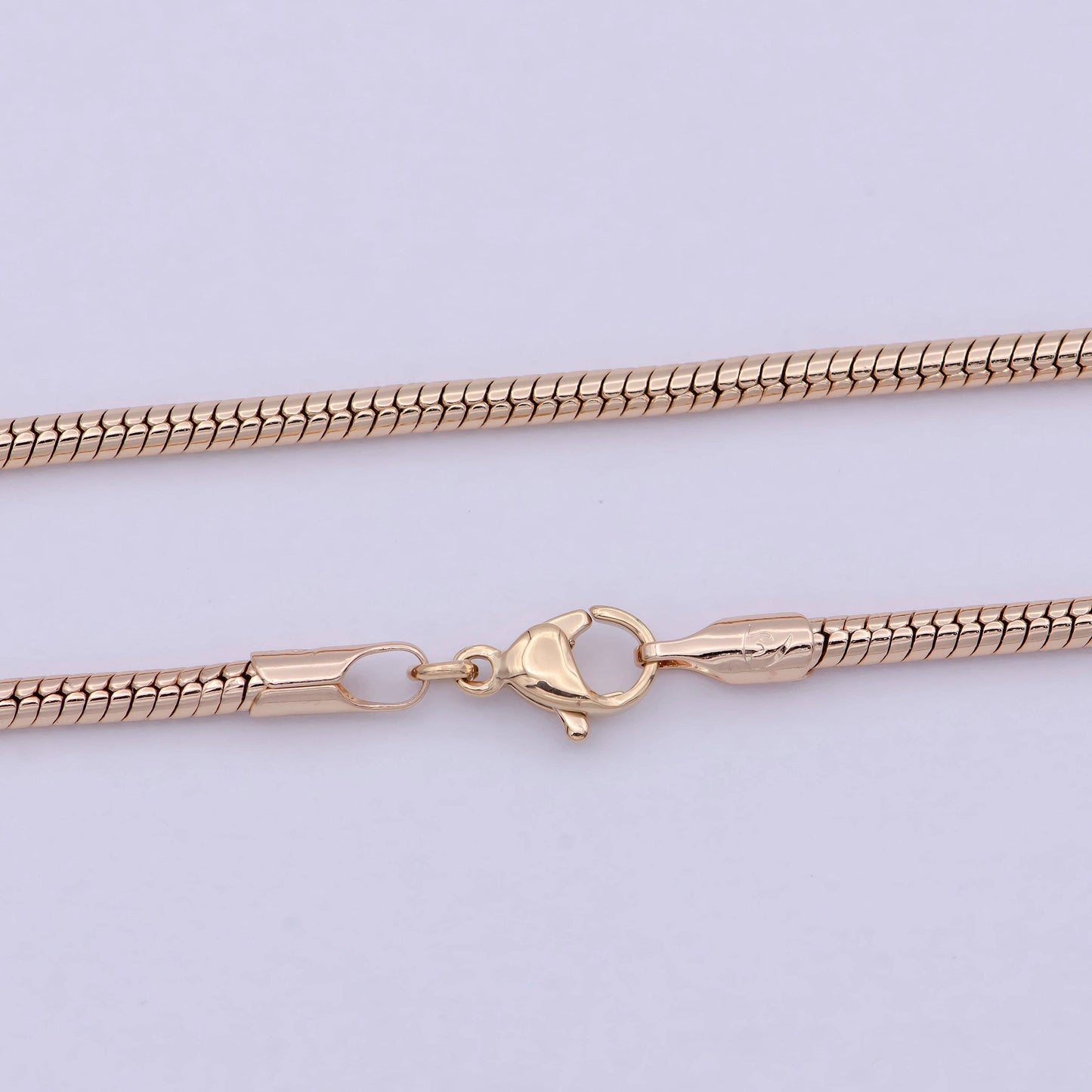 18K Gold F Rose Gold Snake Chain