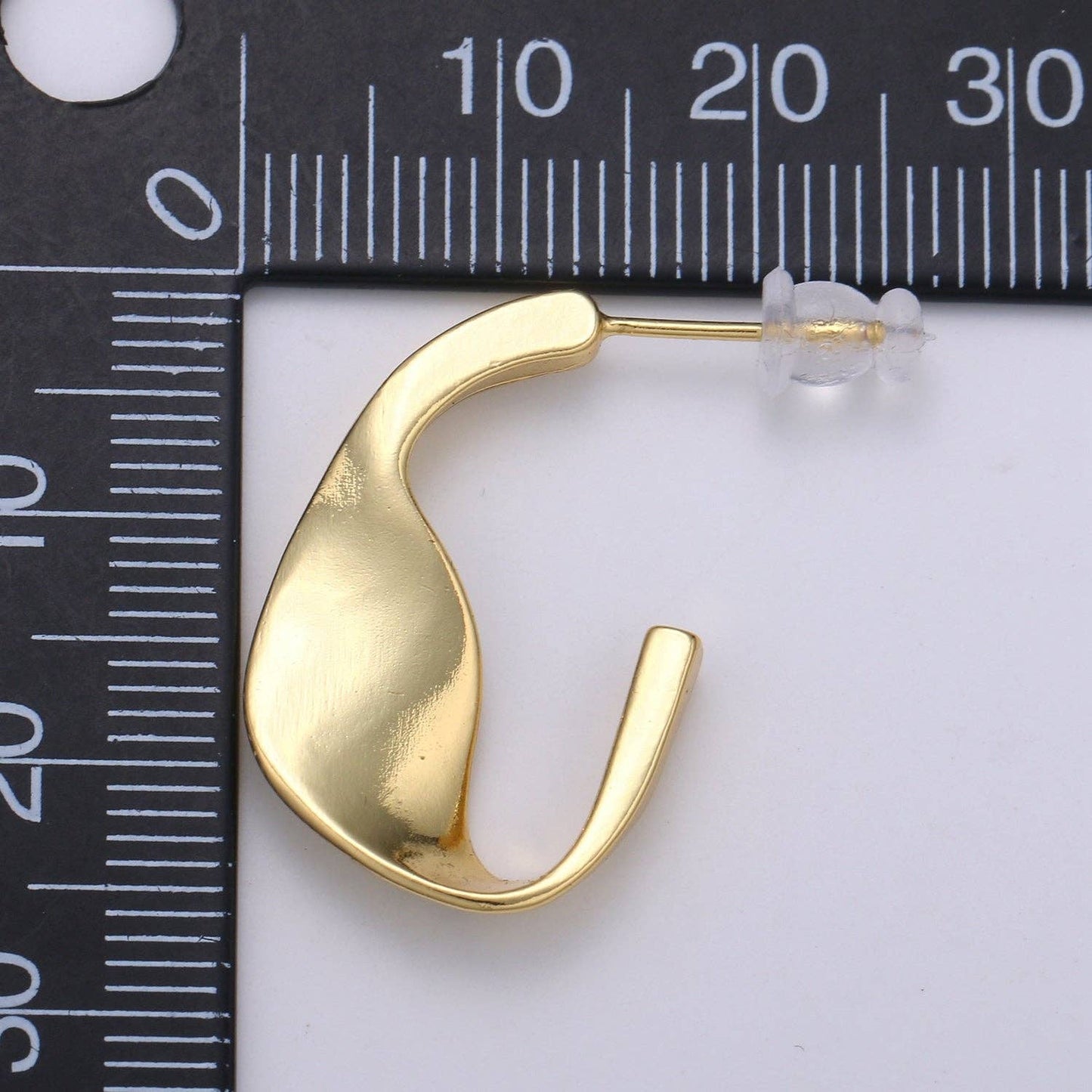 14K Gold Plated Weavy Gold Hoop Earring