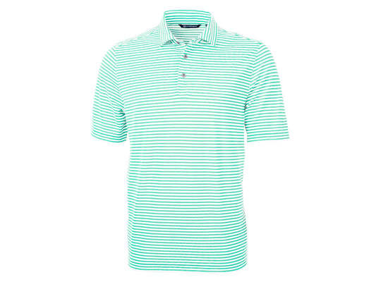 Cutter & Buck Virtue Eco Pique Stripe Recycled Mens Polo