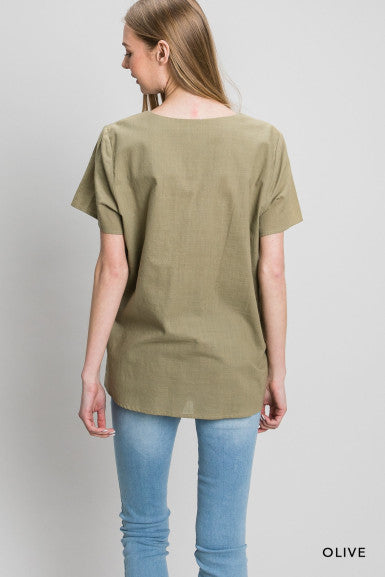 CALLIE’S OLIVE TOP